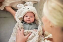 Jollein Wikkeldeken Bunny 100x105cm - Nougat -Babyproducten Promotie Winkel 1200x800 264