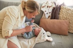 Jollein Wikkeldeken Bunny 100x105cm - Nougat -Babyproducten Promotie Winkel 1200x800 265