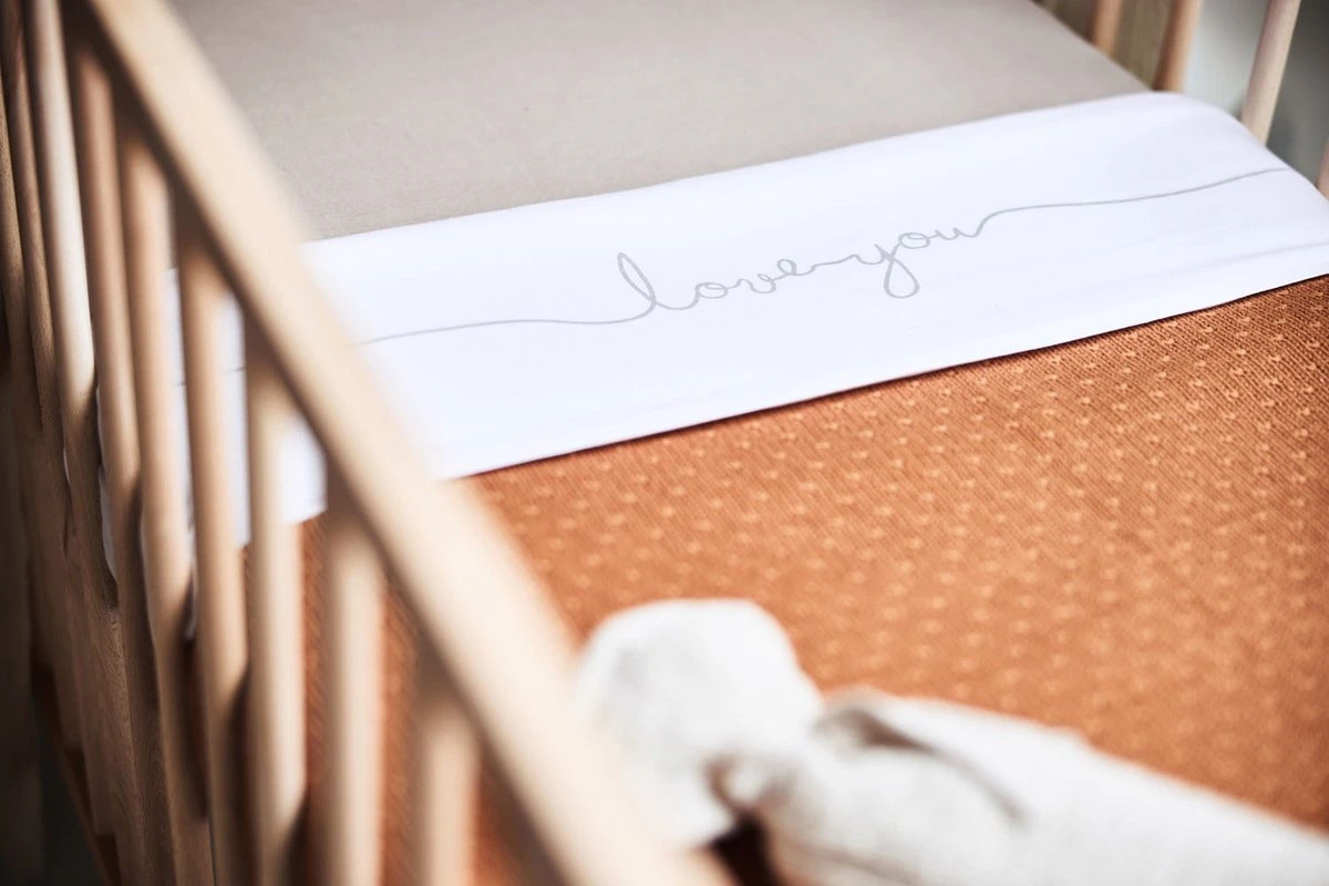 Jollein Baby Laken Wieg 75x100cm Love you - Nougat Jollein Baby Laken Wieg 75x100cm Love You - Nougat -Babyproducten Promotie Winkel 1200x800 295