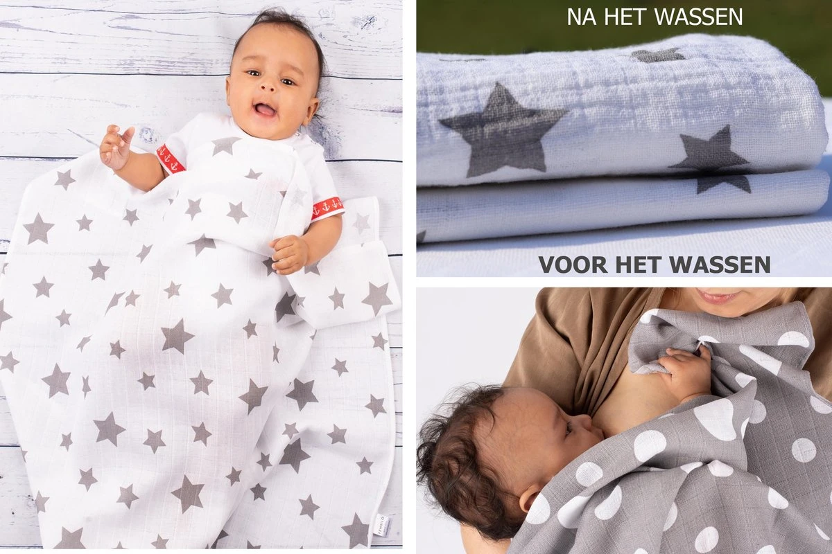Hydrofiele Luiers - Hydrofiele Doeken - 70 x 80 cm - 10 pack – Grijs – Sterren - EU gefabriceerd – FENSILO hydrofiele doeken Hydrofiele Luiers - Hydrofiele Doeken - 70 X 80 Cm - 10 Pack – Grijs – Sterren - EU Gefabriceerd – FENSILO Hydrofiele Doeken -Babyproducten Promotie Winkel 1200x800 57