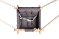 Baby / Kinder Schommel Voor Binnen Of Buiten! - Luxe Baby Swing Donker Grijs - Schommelstoel Inclusief Zachte Kussens En Bevestigingsmaterialen - Met Veiligheidsgordel! -Babyproducten Promotie Winkel 1200x800 679
