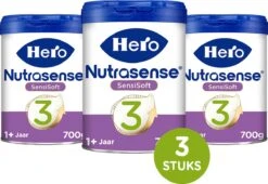 Hero Nutrasense SensiSoft Peutermelk 3 - Flesvoeding Vanaf 1 Jaar - 3 X 700 Gram - Met Melkvet - Palmolie Vrij 3 Hero Nutrasense SensiSoft Peutermelk 3 - Flesvoeding Vanaf 1 Jaar - 3 X 700 Gram - Met Melkvet - Palmolie Vrij -Babyproducten Promotie Winkel 1200x825 9