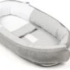 Doomoo Cocoon - Babynestje - Biologisch Katoen En 74 X 46 Cm - Classic Grey