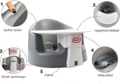 Little Tikes Babyzitje My First Seat - Vanaf 4 Maanden - Foam Vloerzitje Met Tafeltje - Grijs -Babyproducten Promotie Winkel 1200x839 9