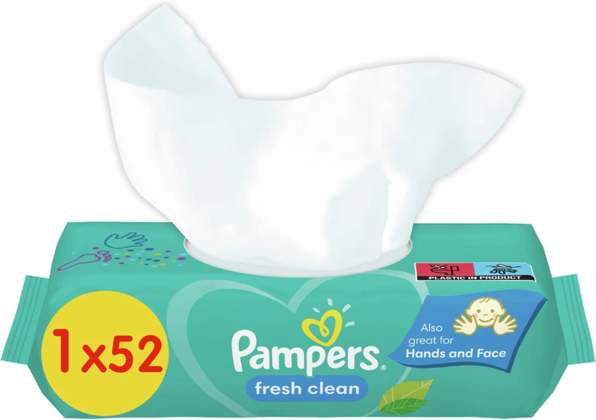 Pampers - Baby Dry - Maat 3 - Mega Pack - 84 luiers + inbegrepen pampers doekje fresh clean 52 Pampers® Pampers - Baby Dry - Maat 3 - Mega Pack - 84 Luiers + Inbegrepen Pampers Doekje Fresh Clean 52 -Babyproducten Promotie Winkel