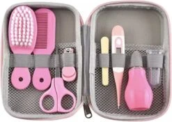 Baby Verzorgingsset - Baby Manicureset - 9 Delig - Babyshowergift - Roze