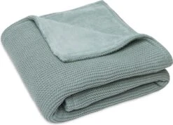 Jollein Baby Deken Ledikant 100x150cm Basic Knit Forest Green/Fleece -Babyproducten Promotie Winkel 1200x863