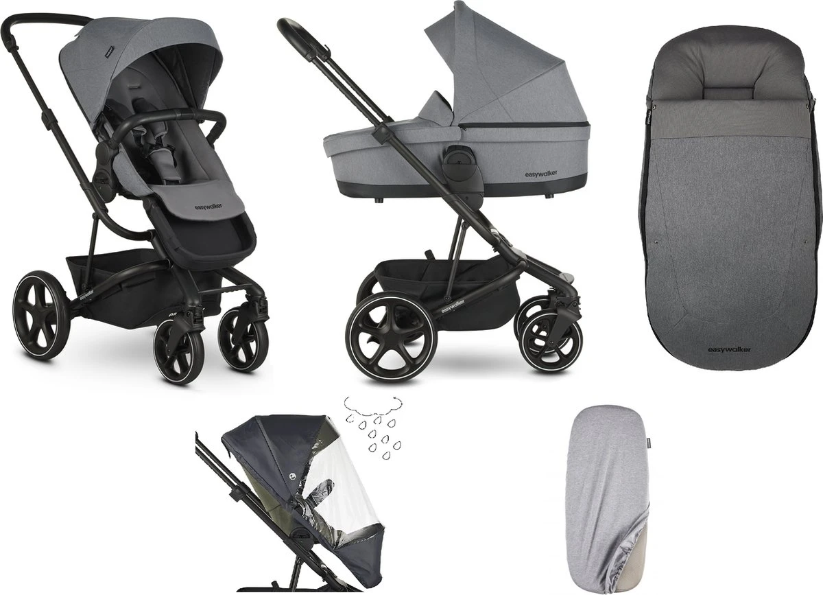 Easywalker Harvey 3 / Harvey³ Voordeelset bestaande uit kinderwagen, reiswieg, voetenzak, regenhoes voor zitting en reiswieg, hoes voor de reiswiegmatras - Kleur Fossil Grey Easywalker Harvey 3 / Harvey³ Voordeelset Bestaande Uit Kinderwagen, Reiswieg, Voetenzak, Regenhoes Voor Zitting En Reiswieg, Hoes Voor De Reiswiegmatras - Kleur Fossil Grey -Babyproducten Promotie Winkel 1200x867 1