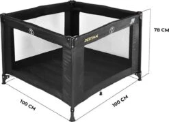 Deryan Kinderbox - Inklapbare Box - 100x100cm - Zwart -Babyproducten Promotie Winkel 1200x869 3