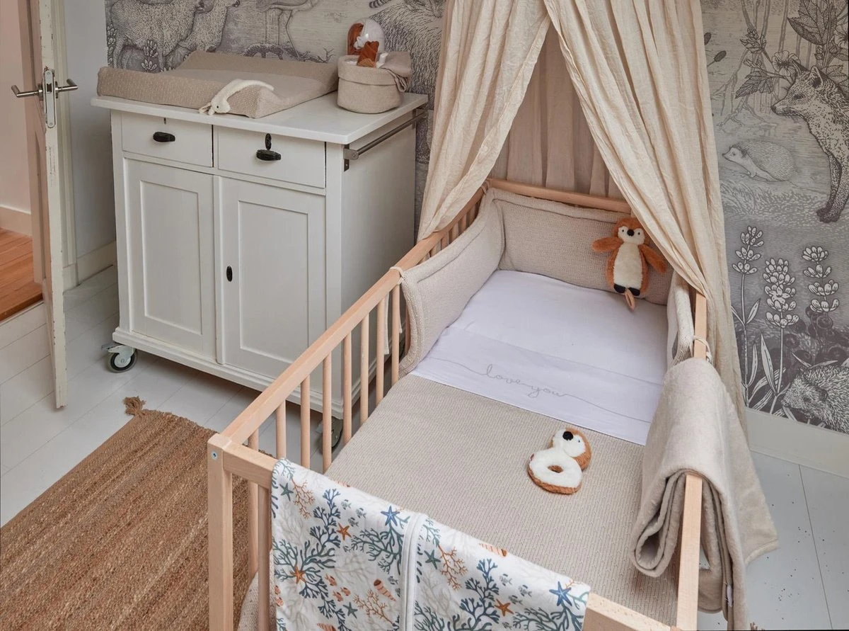 Jollein Baby Laken Wieg 75x100cm Love you - Nougat Jollein Baby Laken Wieg 75x100cm Love You - Nougat -Babyproducten Promotie Winkel 1200x891 4