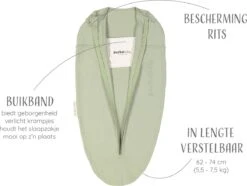 Puckababy Inbakerslaapzak Original Mini - 3-6 Maanden - Cotton - Olive -Babyproducten Promotie Winkel 1200x903 2