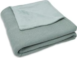 Jollein Baby Deken Ledikant 100x150cm Basic Knit Forest Green/Fleece -Babyproducten Promotie Winkel 1200x910 2