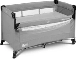 Caretero - Reisbedje Met Nachtkastje Esti Grijs -Babyproducten Promotie Winkel 1200x927 7