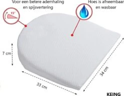 Reflux Kussen ROND – Hellend Kussen – Matrasverhoger – Wigkussen – Zwangerschapskussen – Zijslaapkussen – Slaapkussen Baby – Voedingskussen – Hoofdkussen Baby – Anti Reflux – Verhogend Kussen Baby – Kraamcadeau