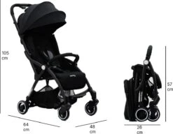 Hamilton By Yoop S1 Plus Buggy – Nieuw En Hoger 2023 Model – Premium Budget Stroller Met One Hand Folding Technologie – Zwart/Antraciet – Lichte, Verstelbare En Wendbare Kinderwagen Met Vele Gemakken -Babyproducten Promotie Winkel 1200x931 2