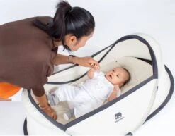 Deryan Infant BabyBox Campingbedje - Baby Klamboe - Cream -Babyproducten Promotie Winkel 1200x938