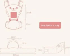 Baby Draagzak - Buik/Rug Babydrager Met Zacht Zitje (0-36 Maanden) - Bruine Beer 2 Baby Draagzak - Buik/Rug Babydrager Met Zacht Zitje (0-36 Maanden) - Bruine Beer -Babyproducten Promotie Winkel 1200x961 4