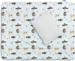 Sensillo Baby Dekbed En Kussen - Cadeau Set - Katoen - Blauw -Babyproducten Promotie Winkel 1200x973 2