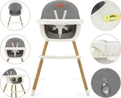 MoMi Kinderstoel Flovi - 3in1 Eetstoel Voor Kinderen - Donkergrijs -Babyproducten Promotie Winkel 1200x974 5