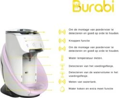 BURABI Automatische Baby Fles Maker | Fles Voeding Apparaat | Baby Senseo | Met App | Baby Verzorging | Baby Melk | Fles Bereiding | Babymelk | Baby Voeding -Babyproducten Promotie Winkel 1200x979 3