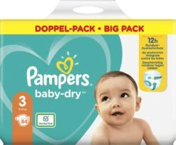 Pampers® Pampers - Baby Dry - Maat 3 - Mega Pack - 84 Luiers + Inbegrepen Pampers Doekje Fresh Clean 52
