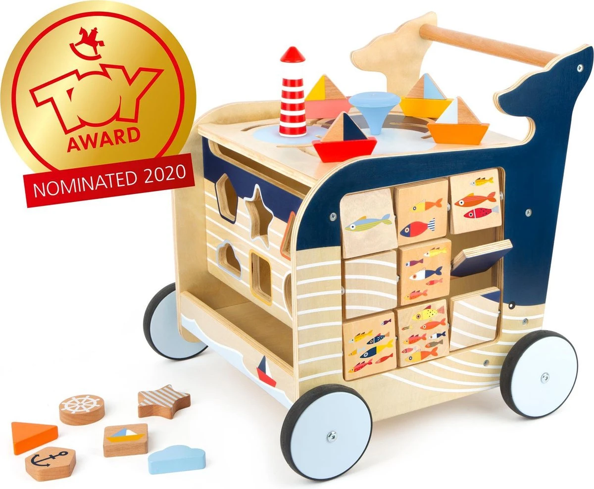 Baby Walvis Loopwagen - Houten speelgoed vanaf 1 jaar Baby Walvis Loopwagen - Houten Speelgoed Vanaf 1 Jaar -Babyproducten Promotie Winkel 1200x988 3