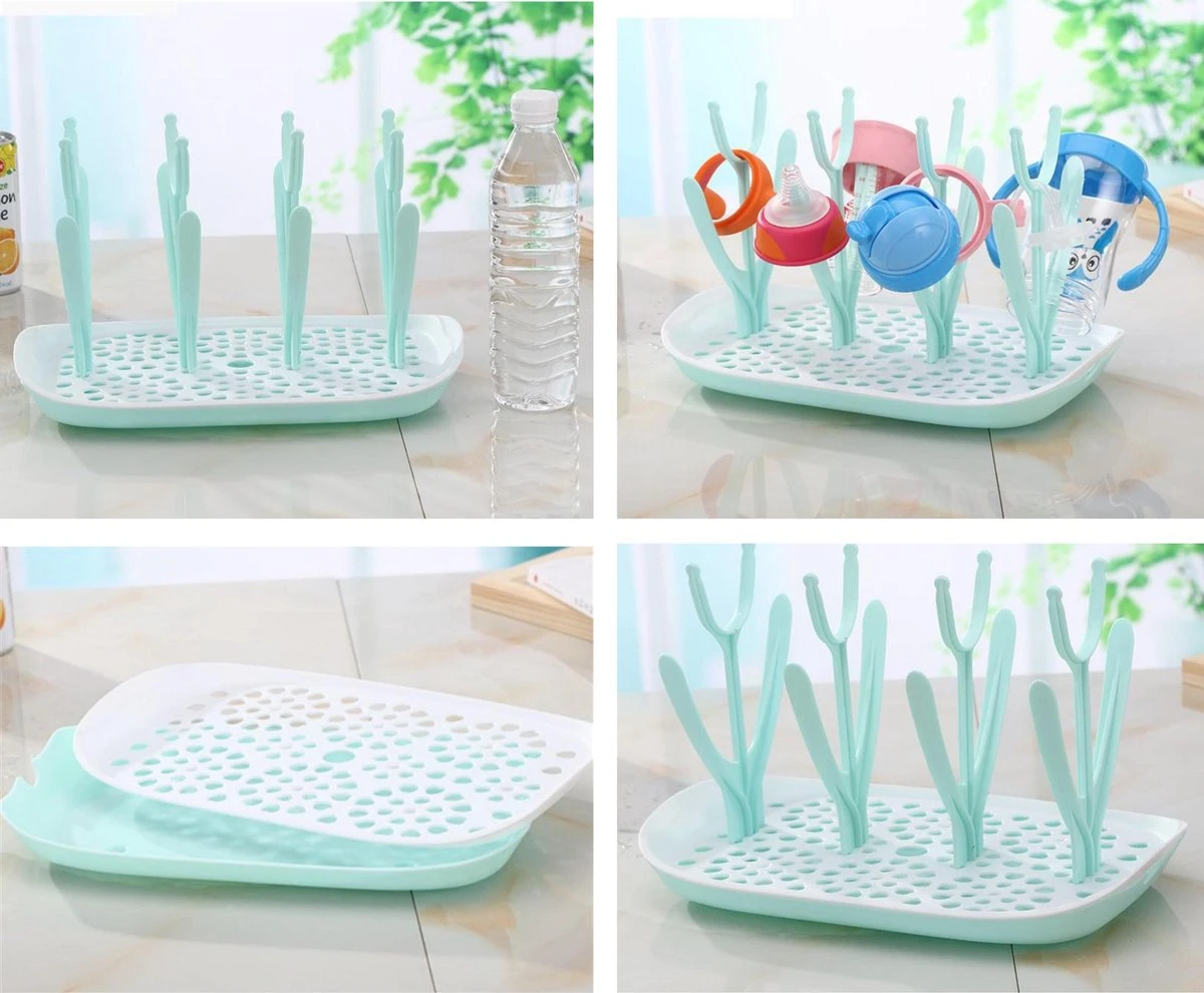 Flessen droogrek inclusief borstelset - Afdruiprek babyflessen met flessenborstels - Flessendroogrek met lekbak - Mint Flessen Droogrek Inclusief Borstelset - Afdruiprek Babyflessen Met Flessenborstels - Flessendroogrek Met Lekbak - Mint -Babyproducten Promotie Winkel 1200x990 5