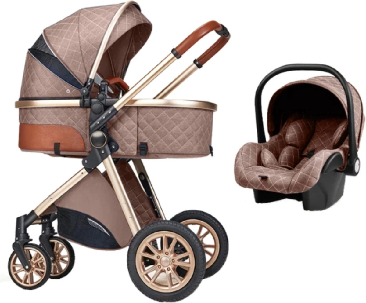Kinderwagen 3-in-1 – Luxe kinderwagen - Buggy – Wandelwagen - Multifunctioneel – opklapbaar – Incl autostoel – Khaki Merkloos Kinderwagen 3-in-1 – Luxe Kinderwagen - Buggy – Wandelwagen - Multifunctioneel – Opklapbaar – Incl Autostoel – Khaki -Babyproducten Promotie Winkel 1200x992 5