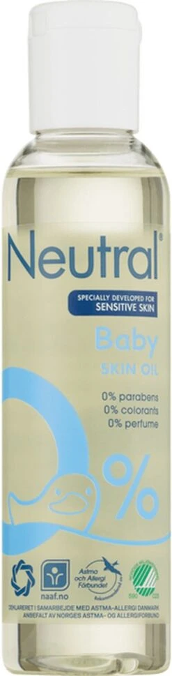 Neutral Baby Parfumvrij Huidolie Voor De Gevoelige Babyhuid 150 Ml -Babyproducten Promotie Winkel 306x1200