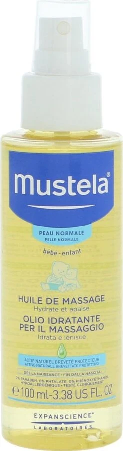 Mustela - Normal Skin Massage Oil Spray - -Babyproducten Promotie Winkel 328x1200