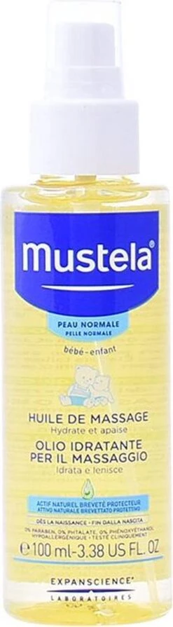 Mustela - Normal Skin Massage Oil Spray - -Babyproducten Promotie Winkel 331x1200 2