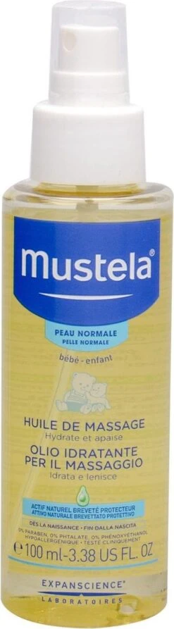 Mustela - Normal Skin Massage Oil Spray - -Babyproducten Promotie Winkel 332x1200