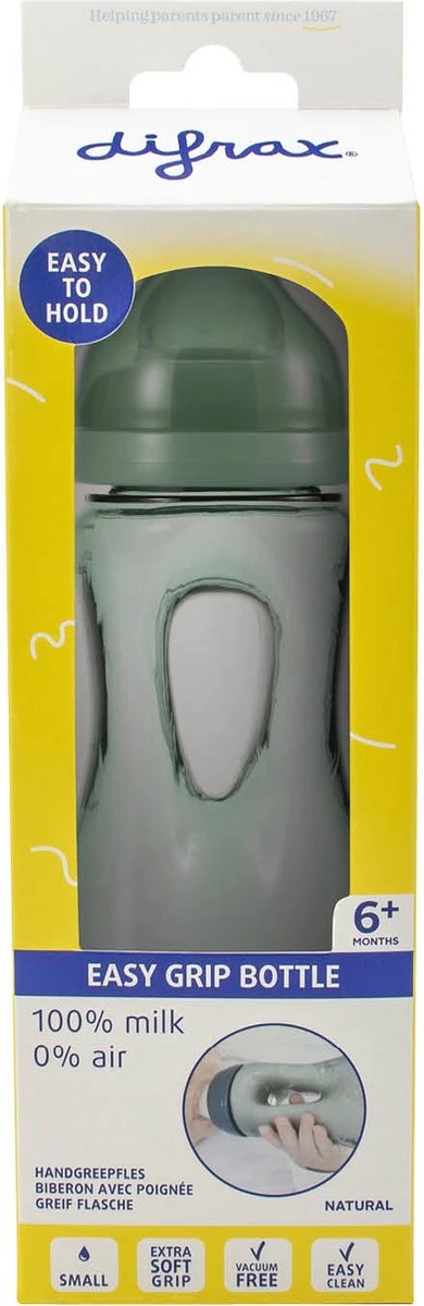 Difrax Handgreep Babyfles 240 ml Natural - Anti-Colic - Sage|Groen Difrax Handgreep Babyfles 240 Ml Natural - Anti-Colic - Sage|Groen -Babyproducten Promotie Winkel 390x1200 1