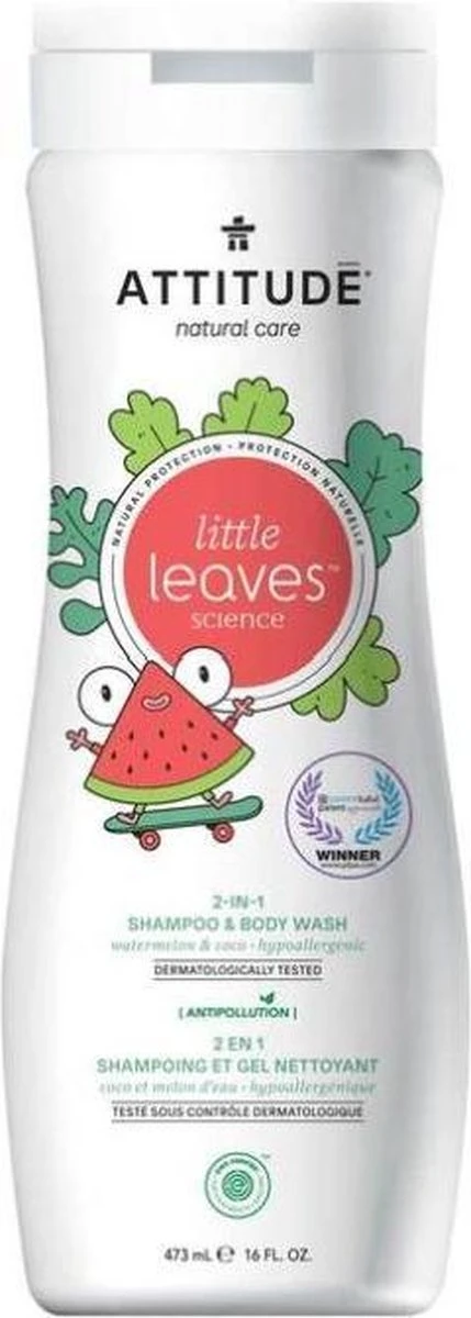 Attitude Little Leaves 2-in-1 Shampoo Watermeloen & Kokos Attitude Little Leaves 2-in-1 Shampoo Watermeloen & Kokos -Babyproducten Promotie Winkel