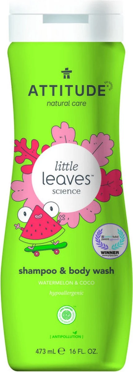 Attitude Little Leaves 2-in-1 Shampoo Watermeloen & Kokos Attitude Little Leaves 2-in-1 Shampoo Watermeloen & Kokos -Babyproducten Promotie Winkel 431x1200 1