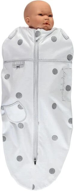 Puckababy Inbakerslaapzak Original Mini - 3-6 Maanden - White Dotty -Babyproducten Promotie Winkel 467x1200