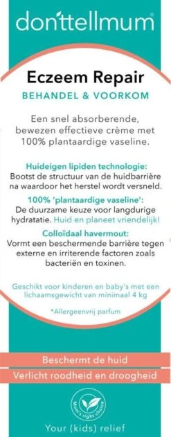 Donttellmum - Eczeem Repair Creme - 50 Ml -Babyproducten Promotie Winkel 470x1200 2
