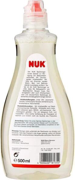 Nuk Afwasmiddel Voor Babyflessen & Spenen, Met Natuurlijk Ingredienten, 500 Ml -Babyproducten Promotie Winkel 500x1200 8