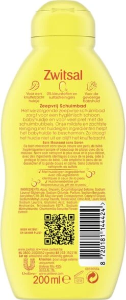 Zwitsal Bad - Schuimbad Zeepvrij - 200 Ml -Babyproducten Promotie Winkel 507x1200 4