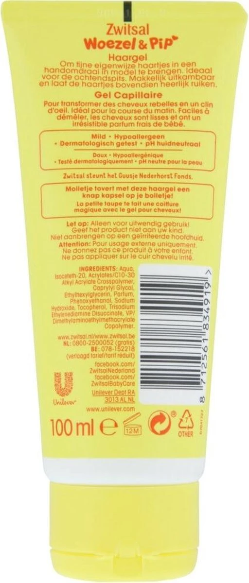 Zwitsal Goedemorgen Haargel W&P 100ML Zwitsal Goedemorgen Haargel W&P 100ML -Babyproducten Promotie Winkel