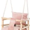 T.R. Goods Babyschommel Voor Binnen - 3-in-1 Roze Plafondhanger - Baby Swing Seat - Gemaakt Van Hout
