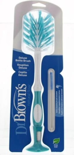 Dr. Brown's - Flessenborstel De Luxe - Inclusief Mini Borstel - Blauw -Babyproducten Promotie Winkel 574x1200 4