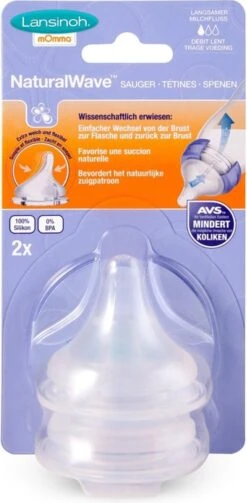Lansinoh - Speen Trage Toevoer - Natural Wave - 2 Stuks -Babyproducten Promotie Winkel 589x1200 1