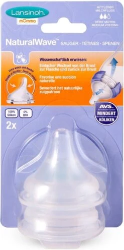 Lansinoh Natural Wave 2 Stuks Medium Speen 75950 -Babyproducten Promotie Winkel 598x1200 3