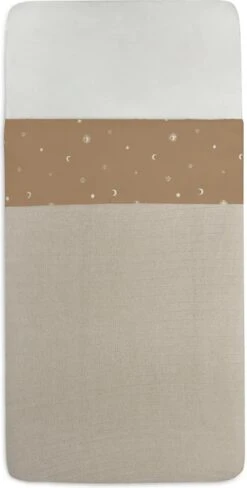 Jollein Baby Laken Ledikant 120x150cm Stargaze - Biscuit -Babyproducten Promotie Winkel 607x1200