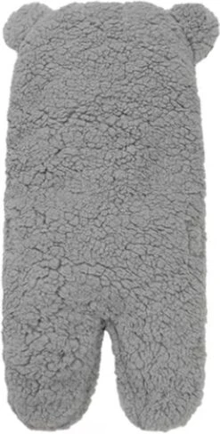 BonBini´s Teddy Bear Wikkeldeken Newborn - Zachte Donkergrijze Teddy Beer Inbakerdoek Newborn Baby - 0-3 Maanden - Donkergrijs 58cm -Babyproducten Promotie Winkel 608x1200