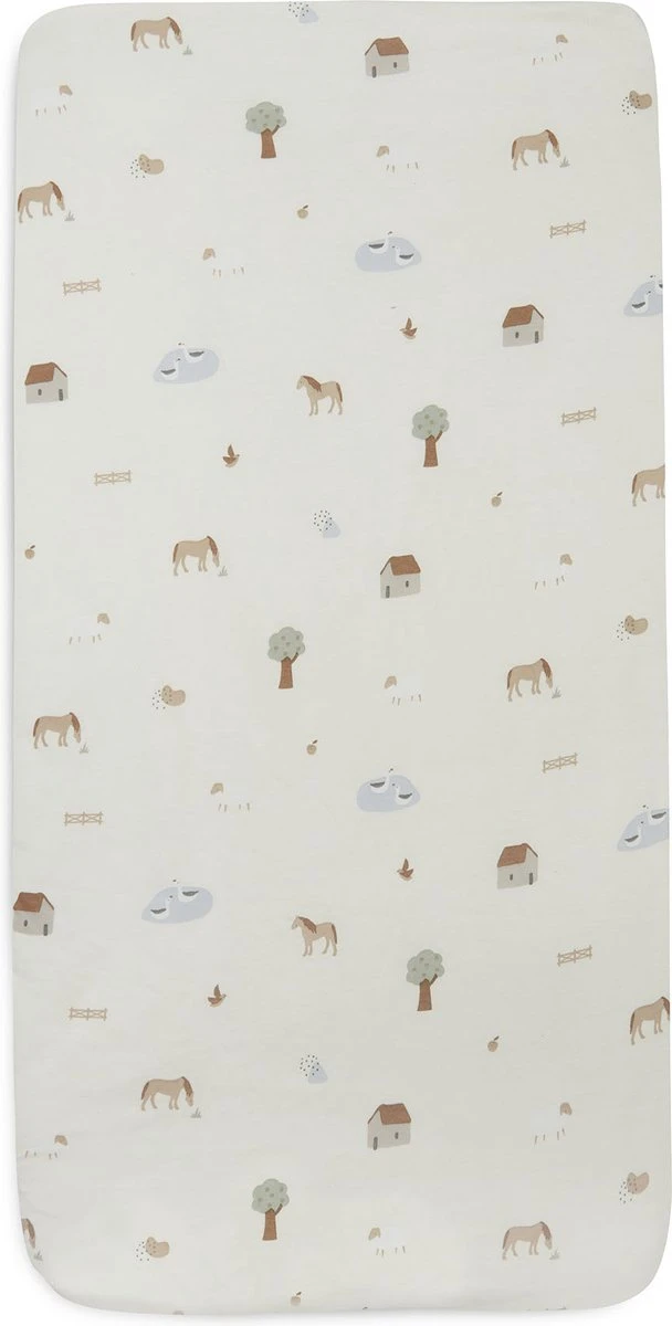 Jollein Baby Hoeslaken Jersey 60x120cm - Farm Jollein Baby Hoeslaken Jersey 60x120cm - Farm -Babyproducten Promotie Winkel 608x1200 4