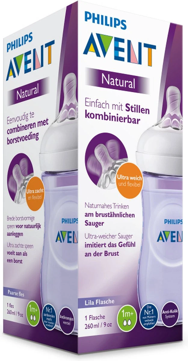 Philips Avent Natural babyfles - SCF033/14 babyfles (1m+) voor langzame toevoer - 1x Philips Avent Natural Babyfles - SCF033/14 Babyfles (1m+) Voor Langzame Toevoer - 1x -Babyproducten Promotie Winkel 625x1200 6