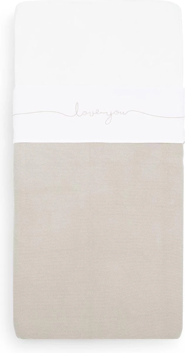 Jollein Baby Laken Wieg 75x100cm Love you - Nougat Jollein Baby Laken Wieg 75x100cm Love You - Nougat -Babyproducten Promotie Winkel 630x1200 3