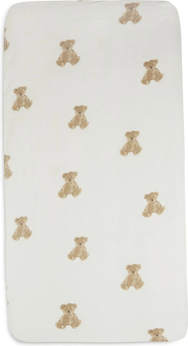 Jollein Baby Hoeslaken Jersey 60x120cm - Teddy Bear Jollein Baby Hoeslaken Jersey 60x120cm - Teddy Bear -Babyproducten Promotie Winkel 652x1200 1